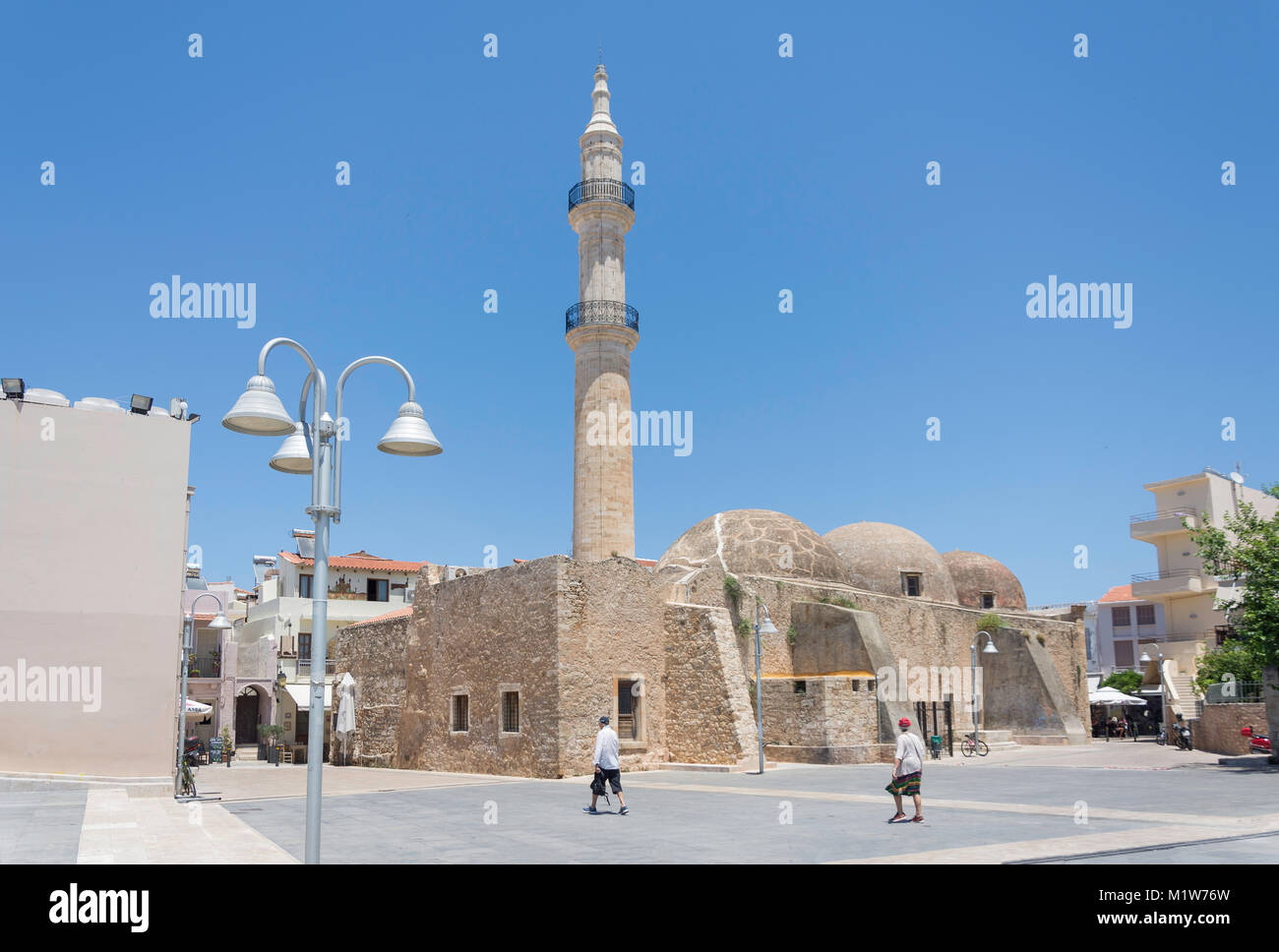 Mosquée de Neratze municipal (centre des arts), l'odéon Square Petichaki, Vieille Ville, Rethymnon (Rethymnon), Rethimno Région, la crète (Kriti), Grèce Banque D'Images