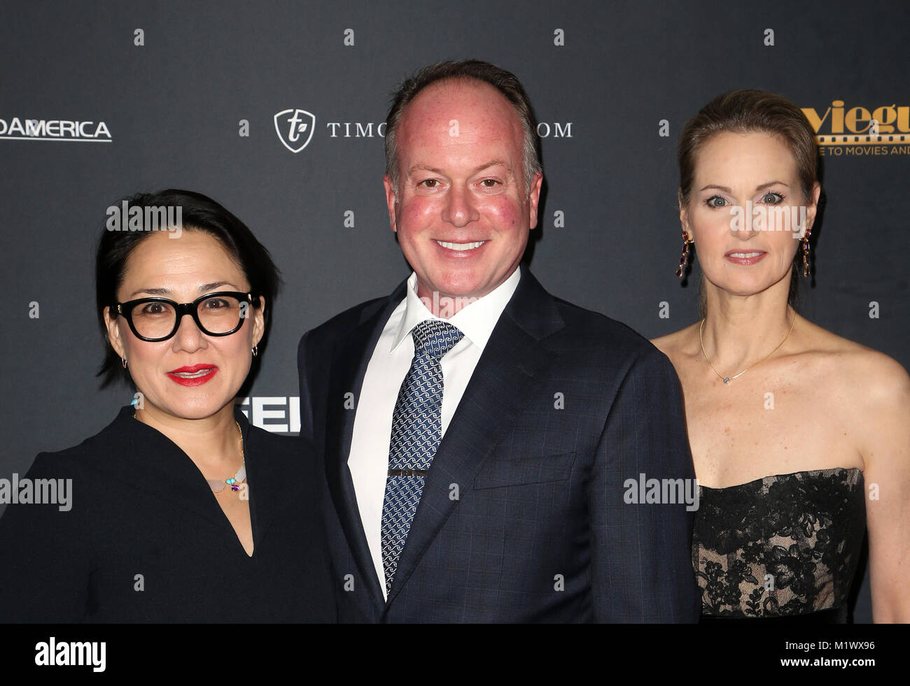 UNIVERSAL CITY, CA - Ramsey Ann Naito, Tom McGrath, invité, lors de la 26e à la remise des prix annuelle de cinéma Universal Hilton à Universal City, Californie, le 2 février 2018. Credit : Faye Sadou/MediaPunch Banque D'Images