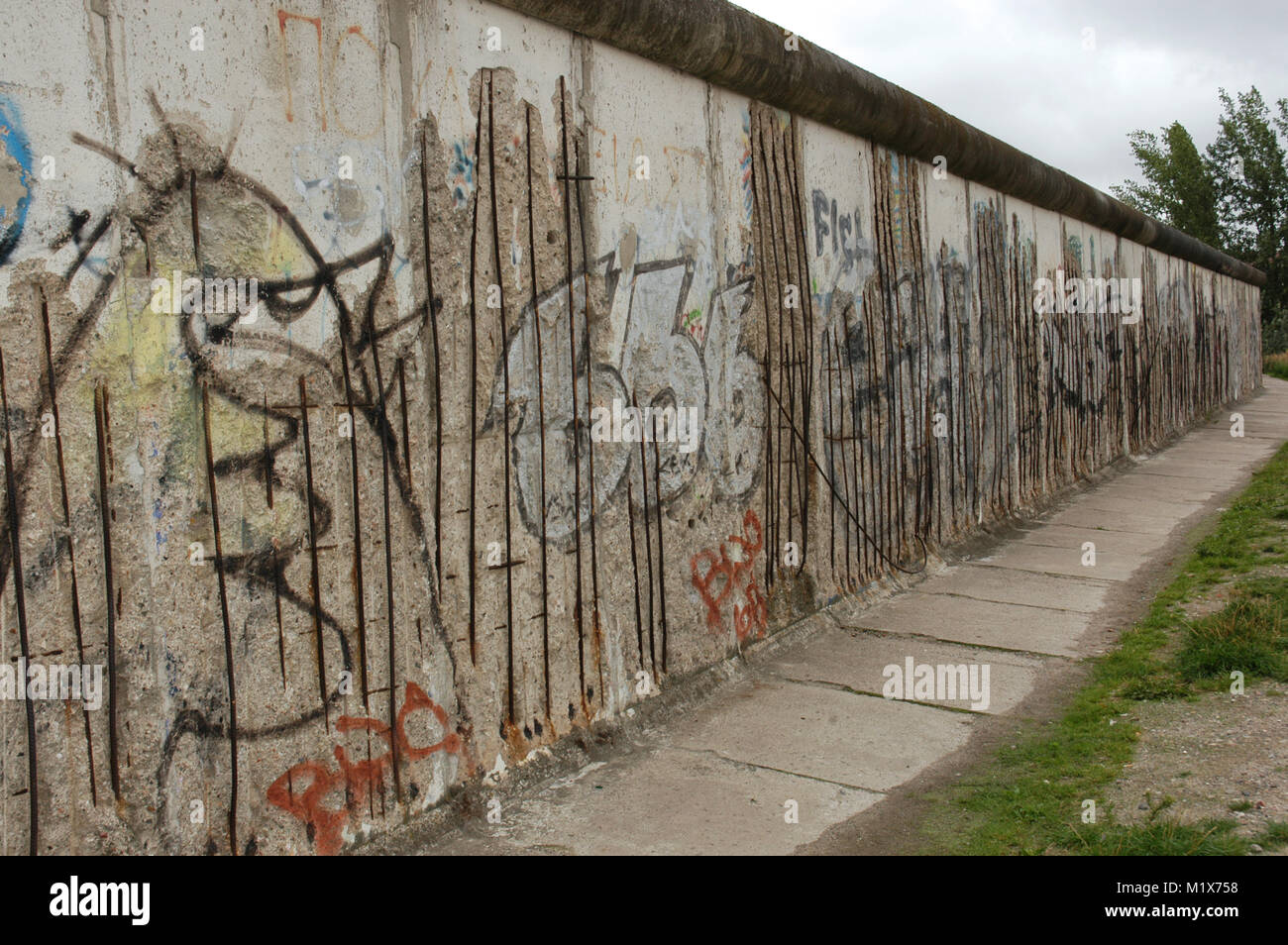 La section du mur de Berlin en Bernauerstrasse. Berlin. L'Allemagne. Banque D'Images