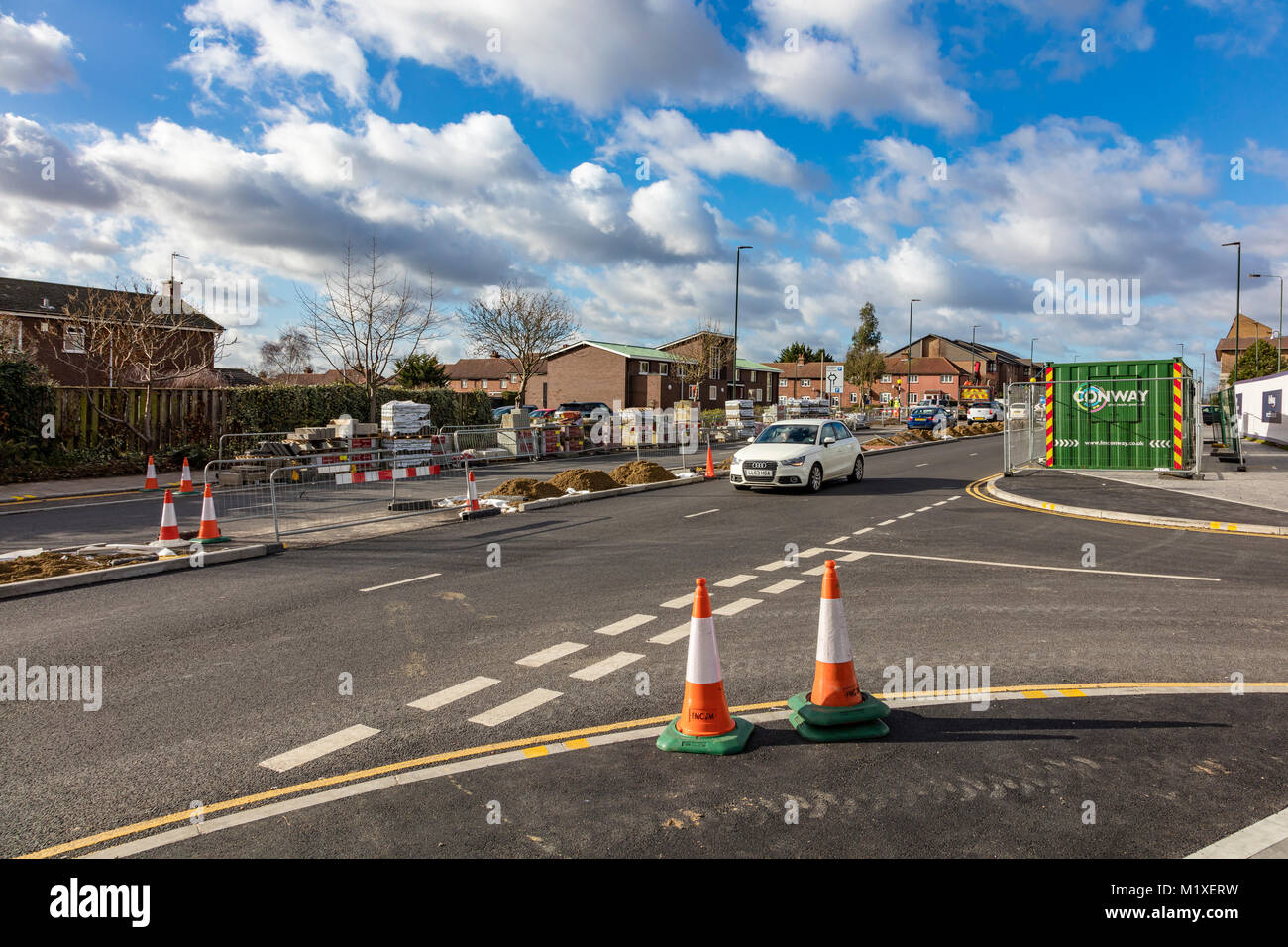 Bellway développement de Bexleyheath, y compris l'amélioration de la route, Bexley, Londres, UK Banque D'Images