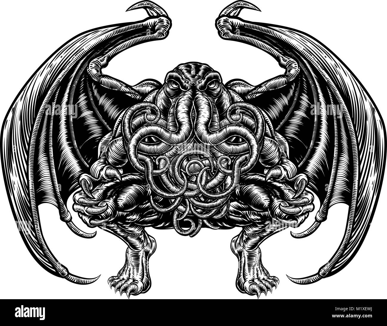 Cthulhu Monster Illustration de Vecteur