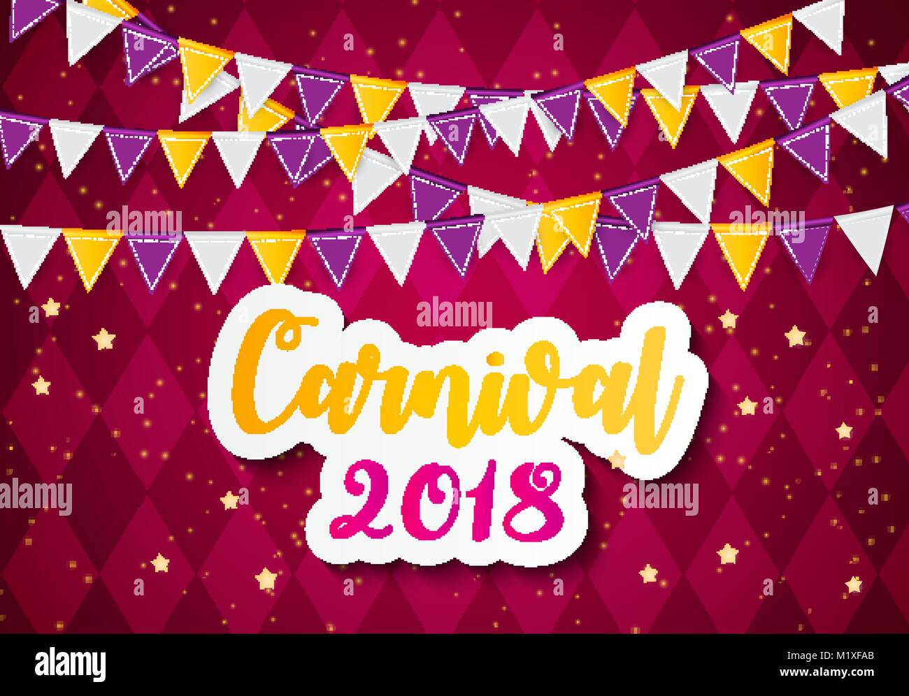 Modèle de brochure Carnaval Carnaval du Brésil en Amérique du Sud. Fond de carte de Vœux de célébration. Vecor Illustration Illustration de Vecteur