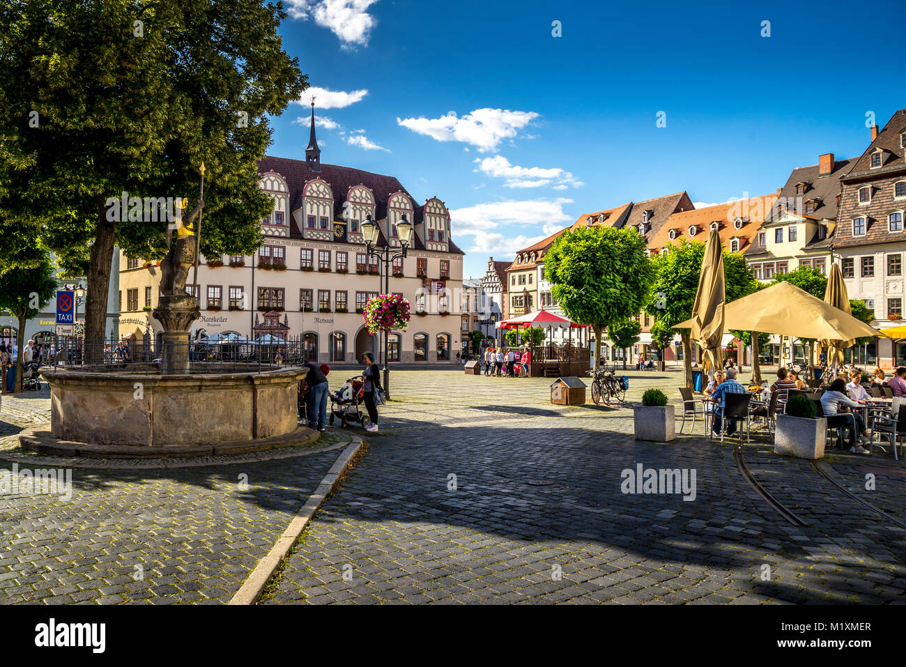 Place de la ville de Naumburg, Saxe-Anhalt, Allemagne Banque D'Images