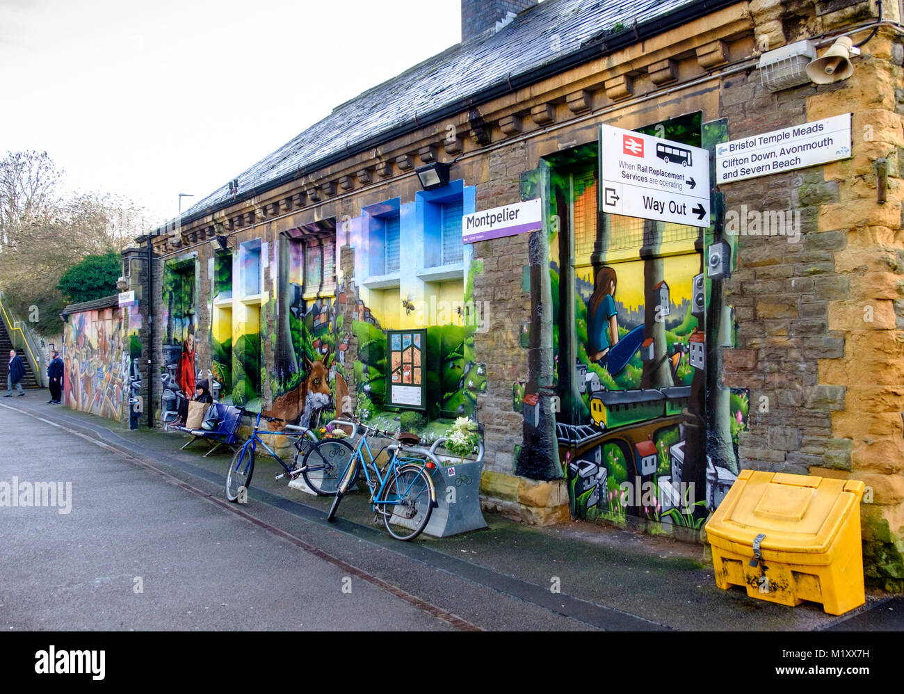 La zone colorée Montpelier de Bristol, Angleterre, Royaume-Uni Banque D'Images