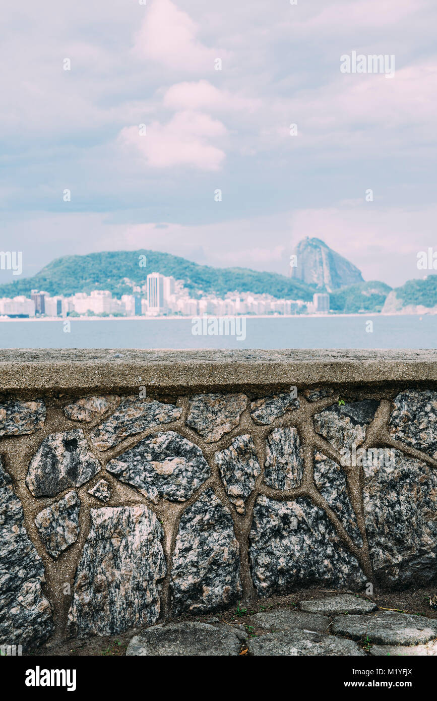 Vue de Rio de Janeiro Pain de sucre sur la montagne Banque D'Images