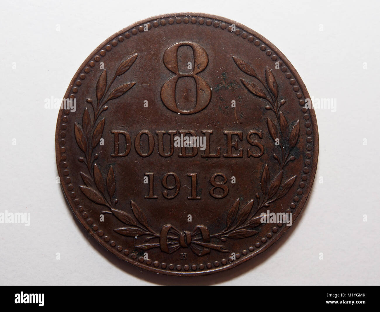 Une pièce de huit chambres doubles Guernesey 1918 Banque D'Images