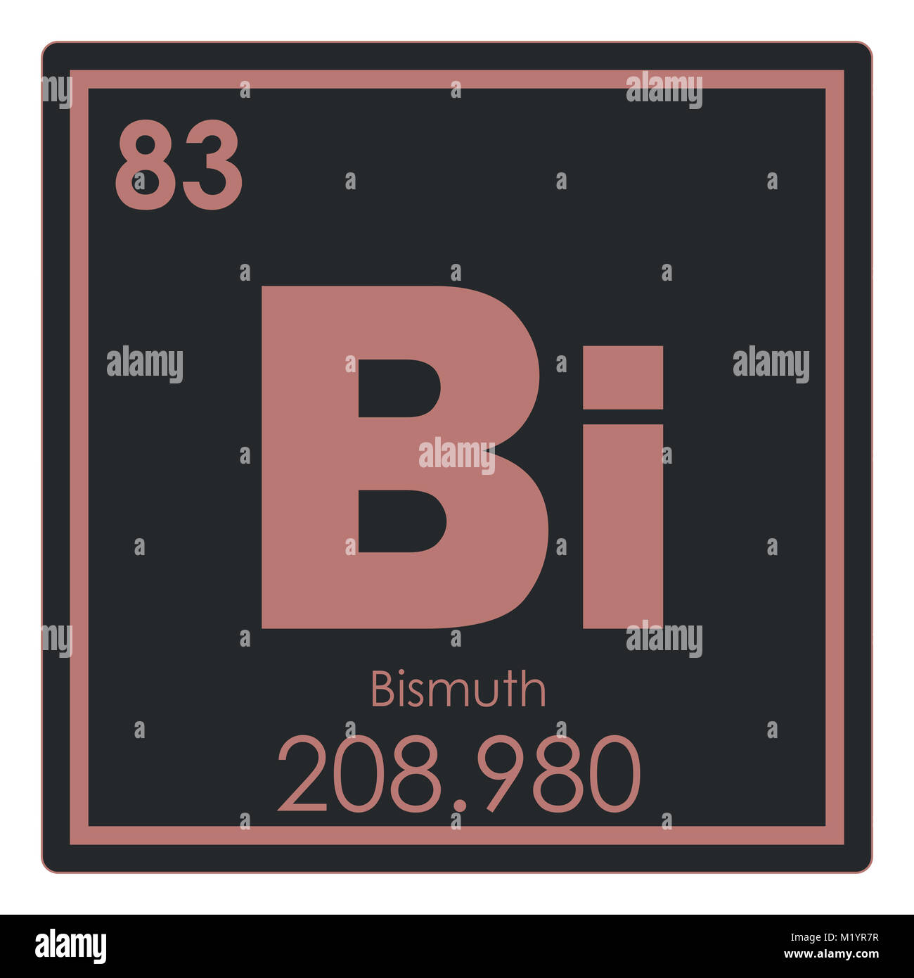 Tableau périodique des éléments chimiques Bismuth symbole de la science Banque D'Images