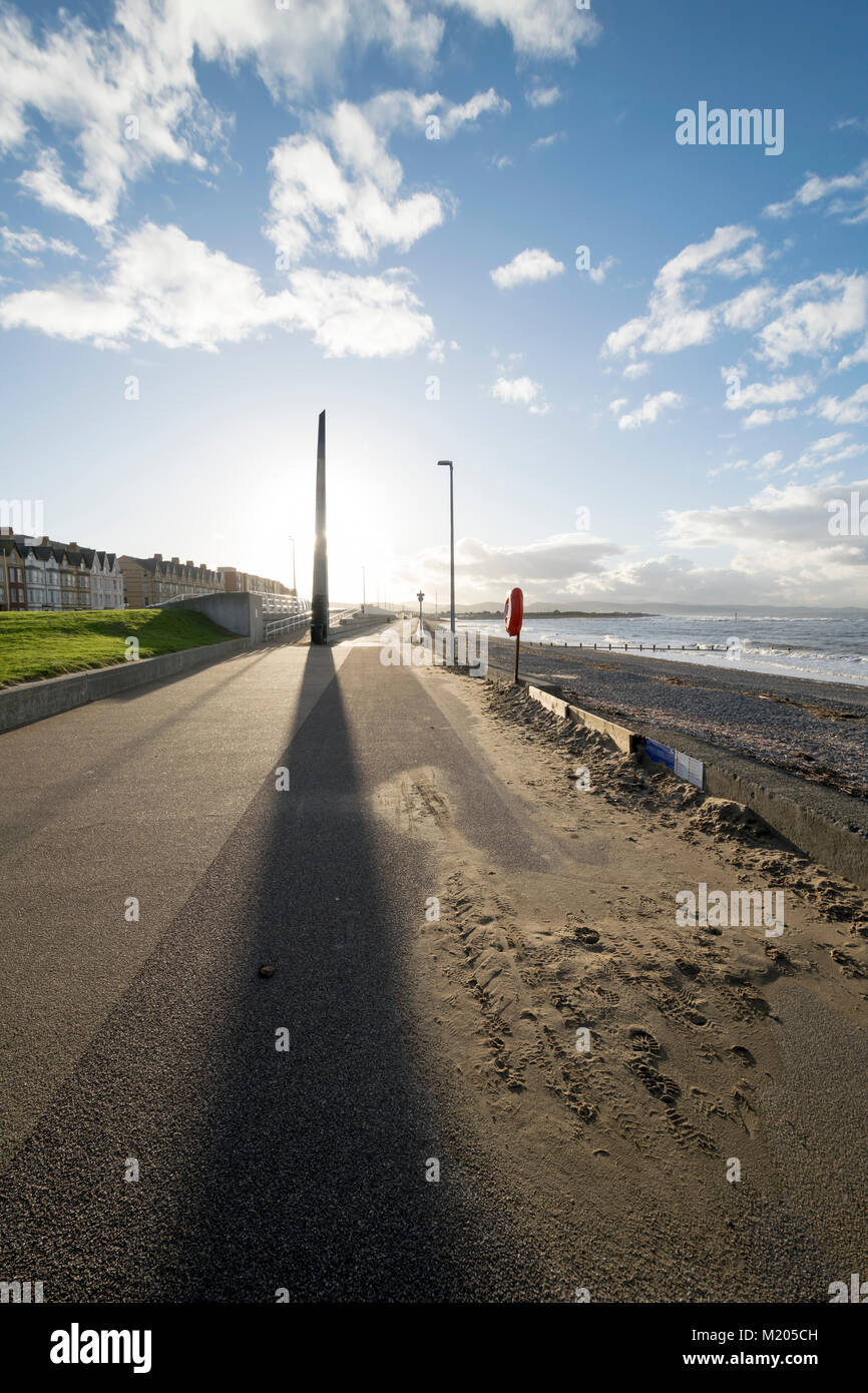 Promenade Rhyl West Parade sur la côte nord du Pays de Galles Banque D'Images