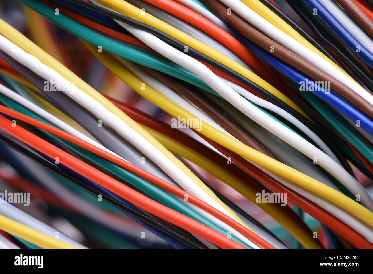 Photo en gros plan du câble coloré Banque D'Images