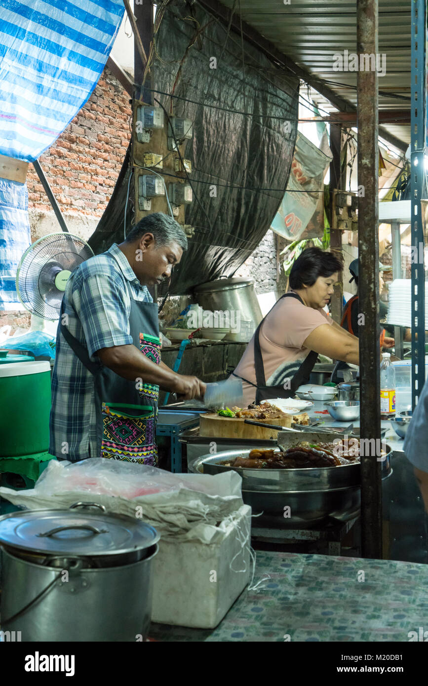 L'alimentation de rue à Bangkok, Thaïlande Banque D'Images