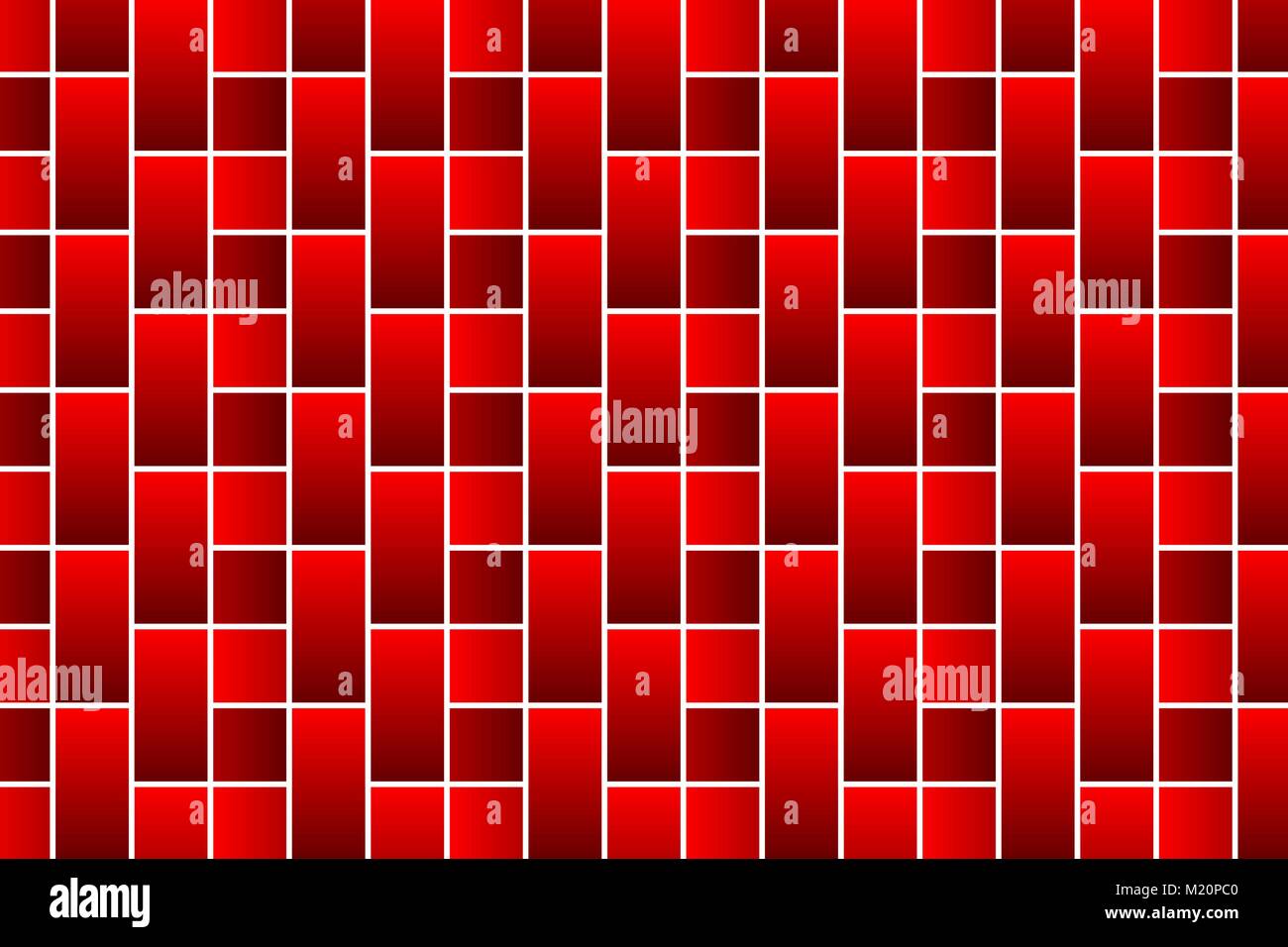 Des briques rouges - vector pattern, mur - fond rouge, Illustration de Vecteur