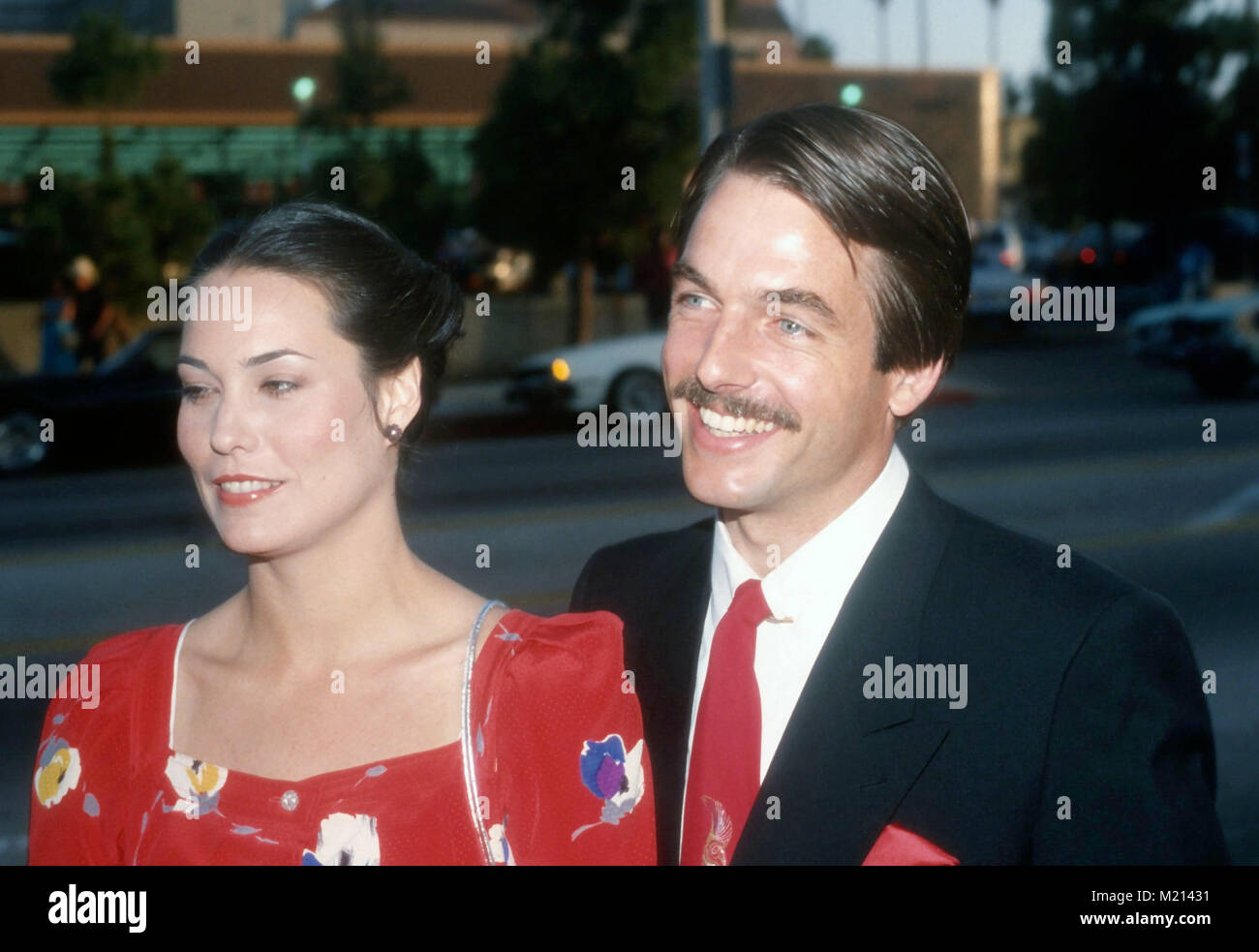 WEST HOLLYWOOD, CA - 17 MAI : (L-R) Cristina Raines et l'acteur Mark Harmon assiste à la CCBN à parti du Chasen, le 17 mai 1981 à West Hollywood, Californie. Photo de Barry King/Alamy Stock Photo Banque D'Images