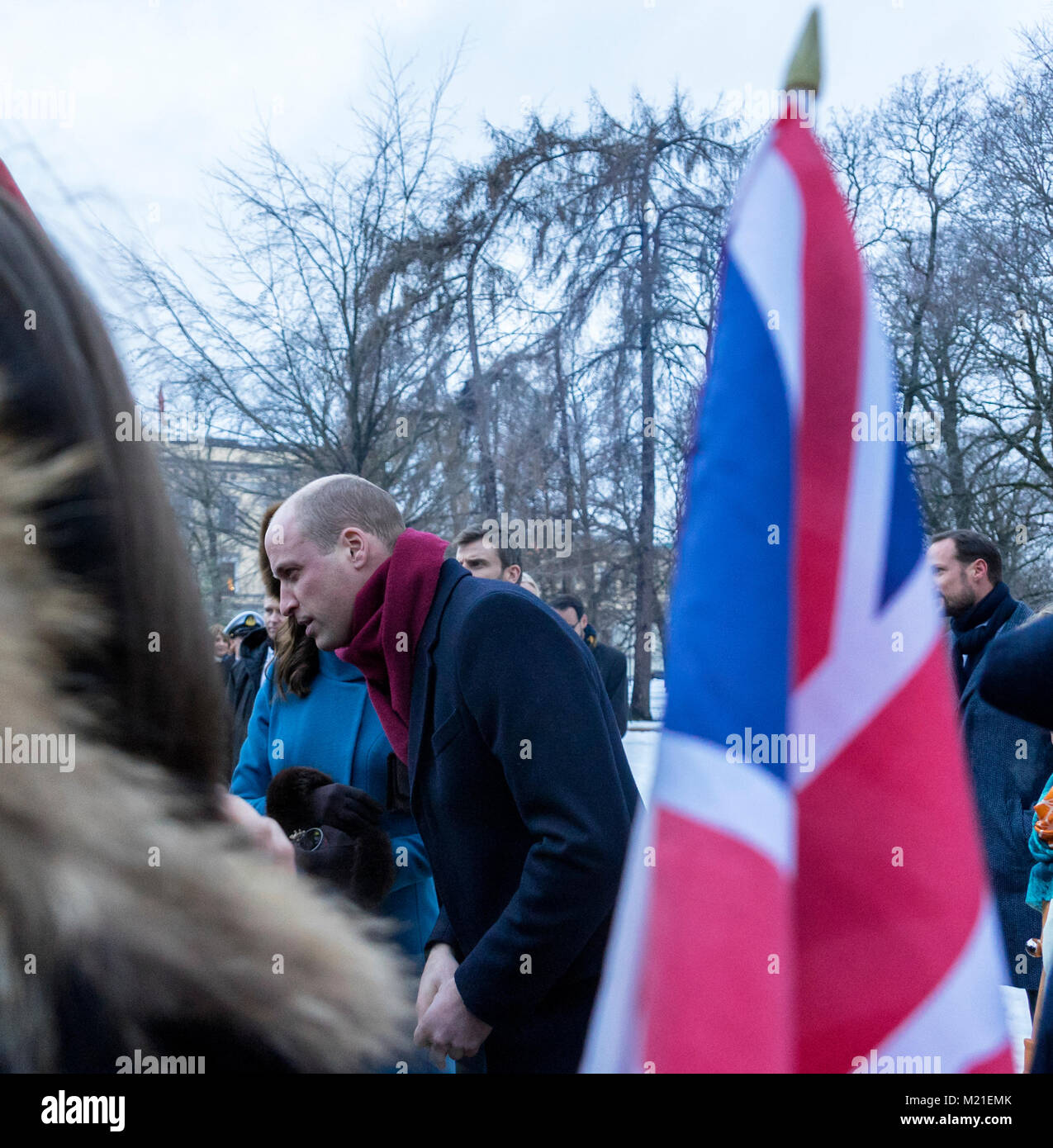 Le duc et la duchesse de Cambrigde visiter Oslo, février 2018 Banque D'Images