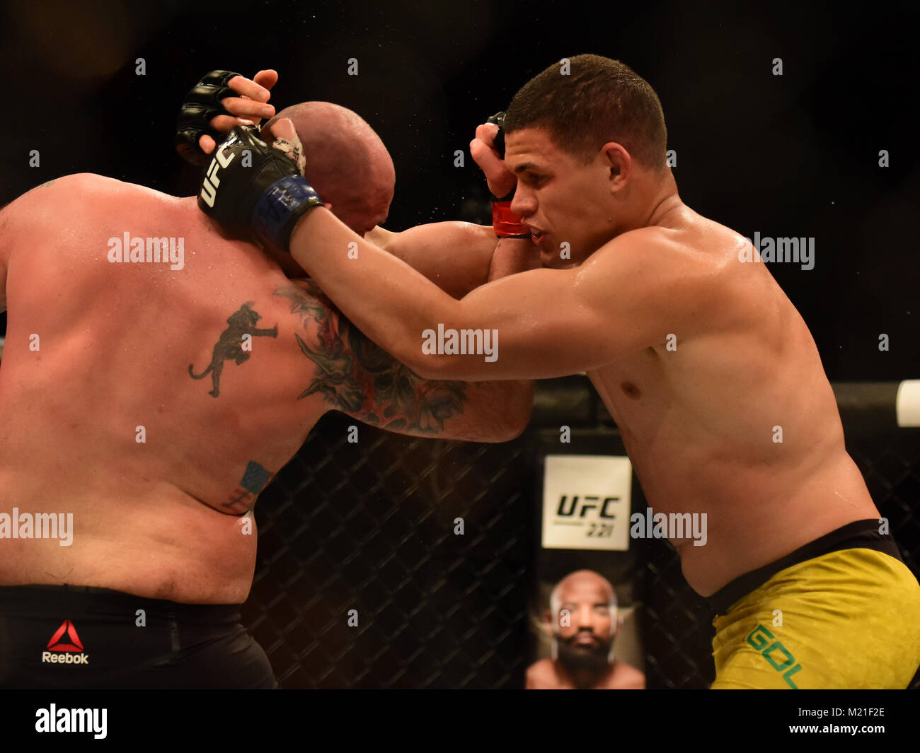 BELÉM, PA - 04.02.2018 : l'UFC Fight Night MACHIDA VS ANDERS - Marcelo Golm et Timothy Johnson lors de l'UFC Fight Night Machida vs Anders tenue à l'Aréna de Mangueirinho à Belém, PA. (Photo : Reinaldo Reginato/Fotoarena) Crédit : Foto Arena LTDA/Alamy Live News Banque D'Images