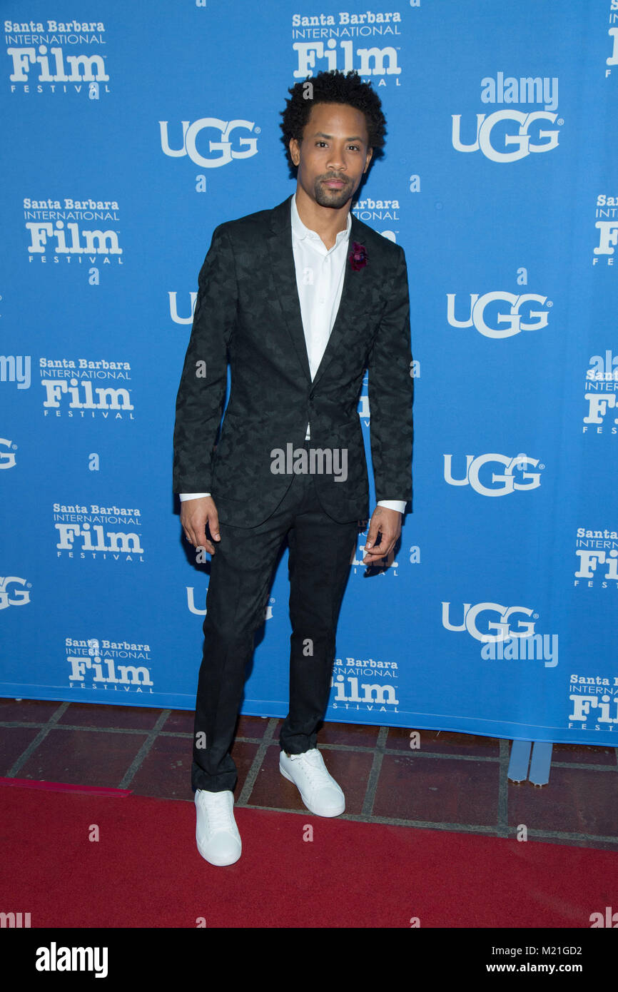 Santa Barbara, USA. 06Th Feb 2018. Antjuan Tobias assiste à la 33e Festival International du Film de Santa Barbara au Théâtre Arlington virtuoses Award le 3 février 2018 à Santa Barbara, Californie Crédit : l'accès Photo/Alamy Live News Banque D'Images