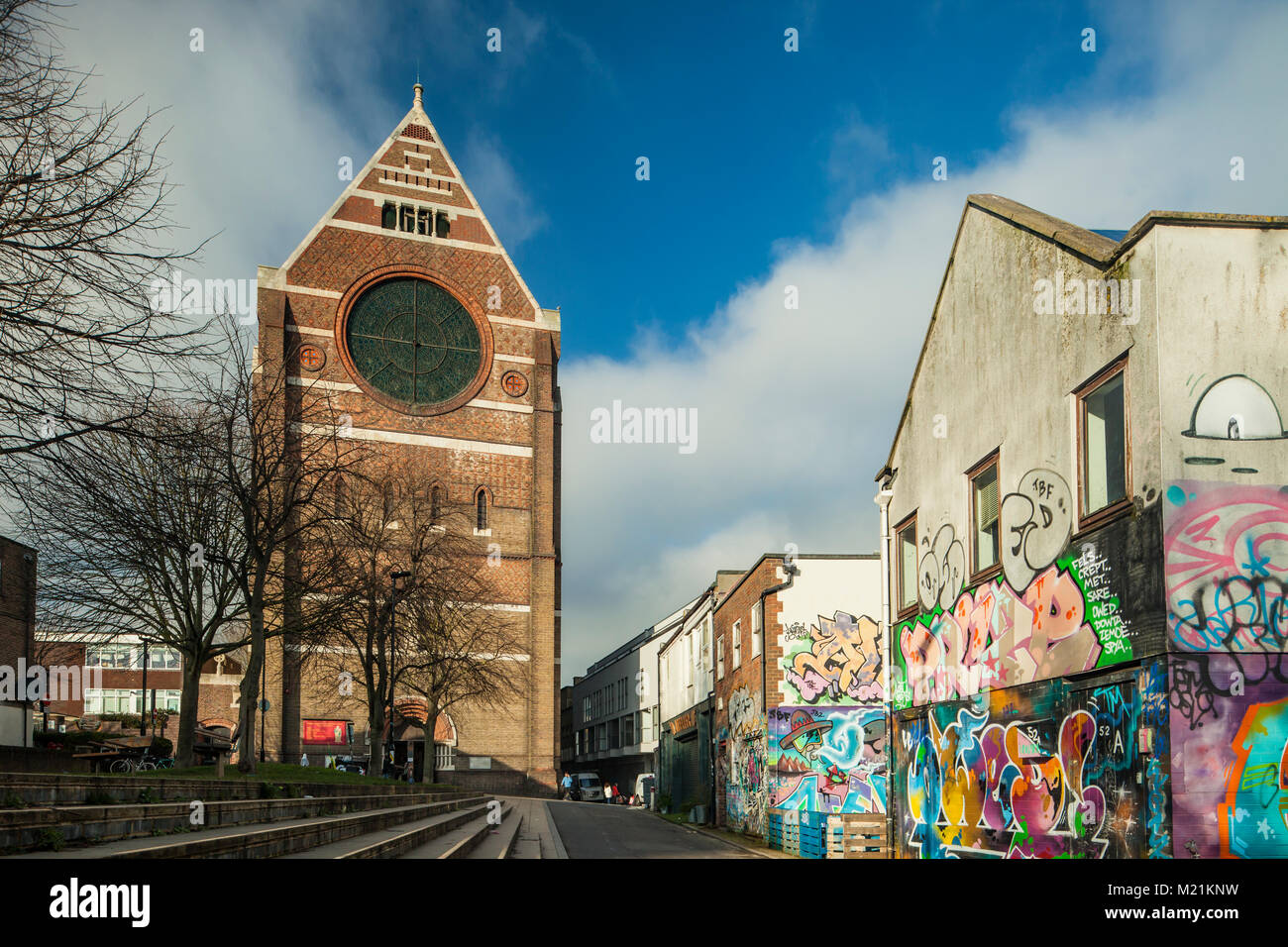 St Bartholomew church dans le centre-ville de Brighton, East Sussex, Angleterre. Banque D'Images