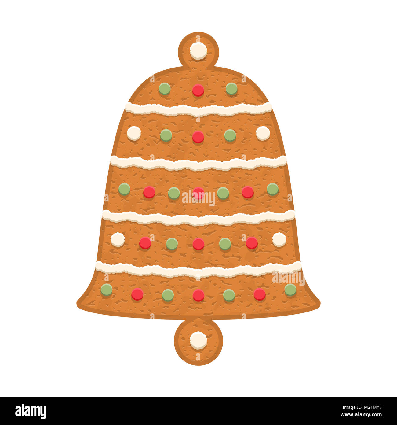 Bell d'épice, Biscuit de Noël traditionnel, vector illustration eps10 Banque D'Images