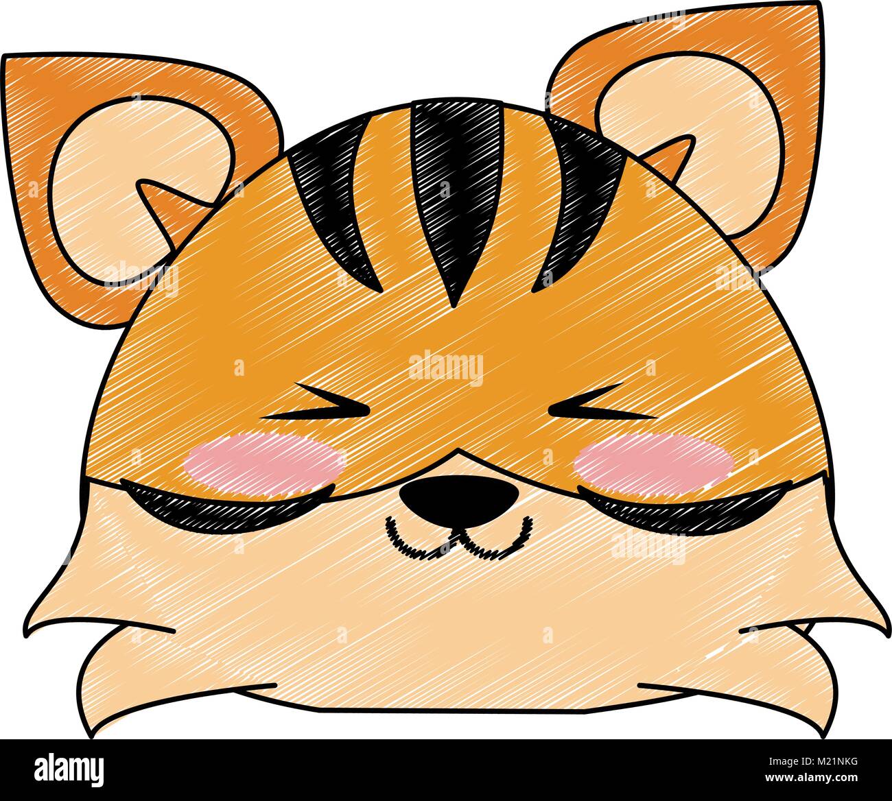 Cute cartoon tiger Illustration de Vecteur