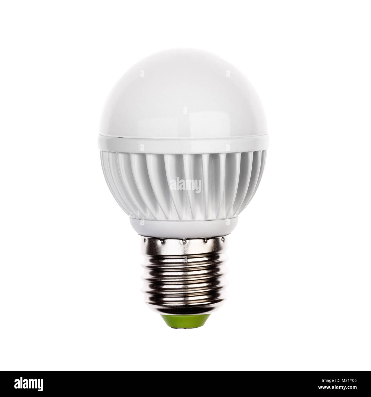 Ampoule LED avec culot E27 Isolated on white Banque D'Images