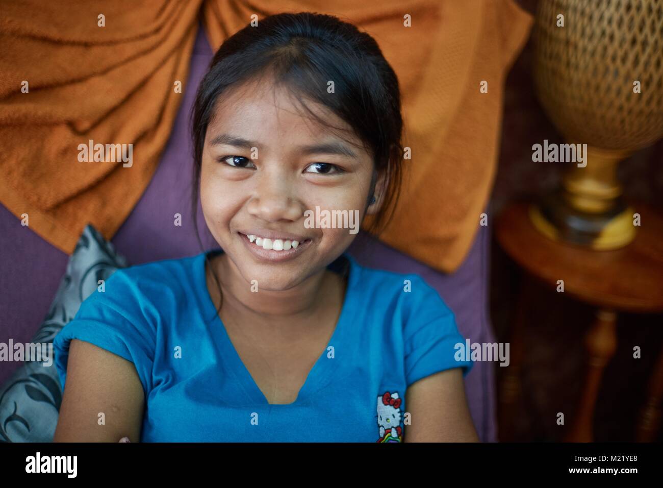 Fille du Cambodge, Phnom Penh, Cambodge Banque D'Images