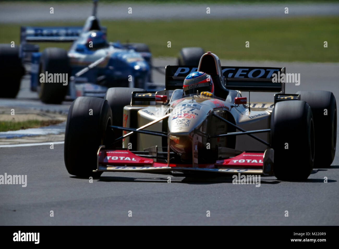 F1, Rubens Barrichello, Jordan Peugeot,Angleterre Silverstone GP,1996 Banque D'Images