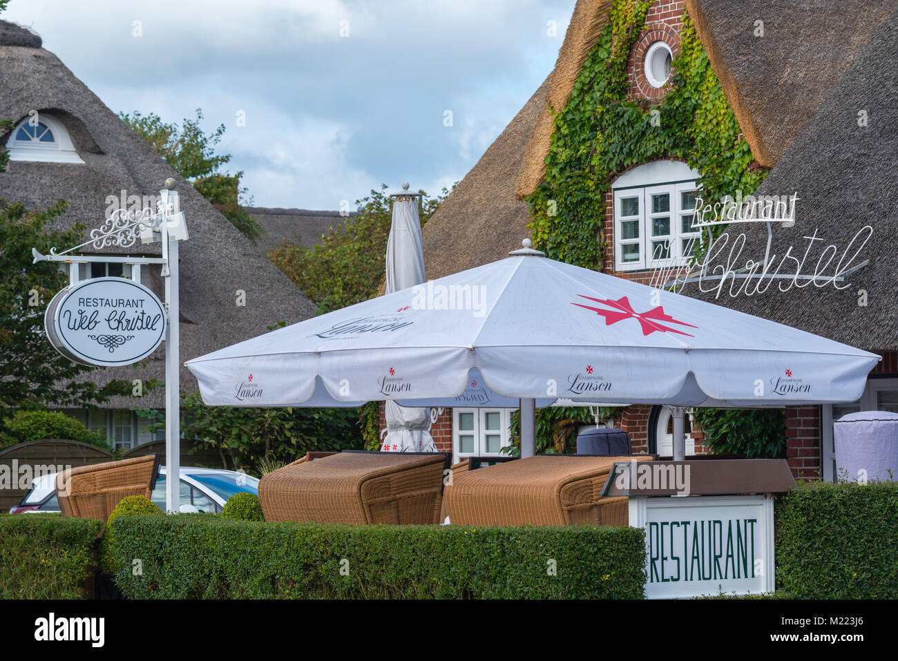 Restaurant '' Web-Christel, Westerland, île de Sylt, en mer du Nord, Frise du Nord, Schleswig-Holstein, Allemagne, Europe Banque D'Images