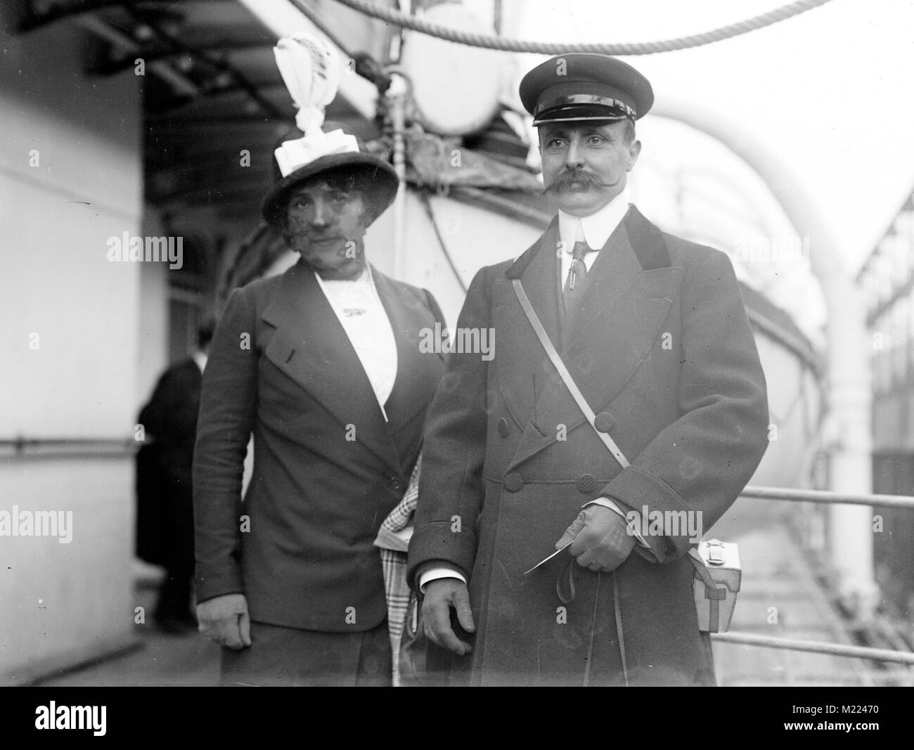 Louis Blériot, aviateur français Louis Blériot (1872-1936) et son épouse Alicia Banque D'Images