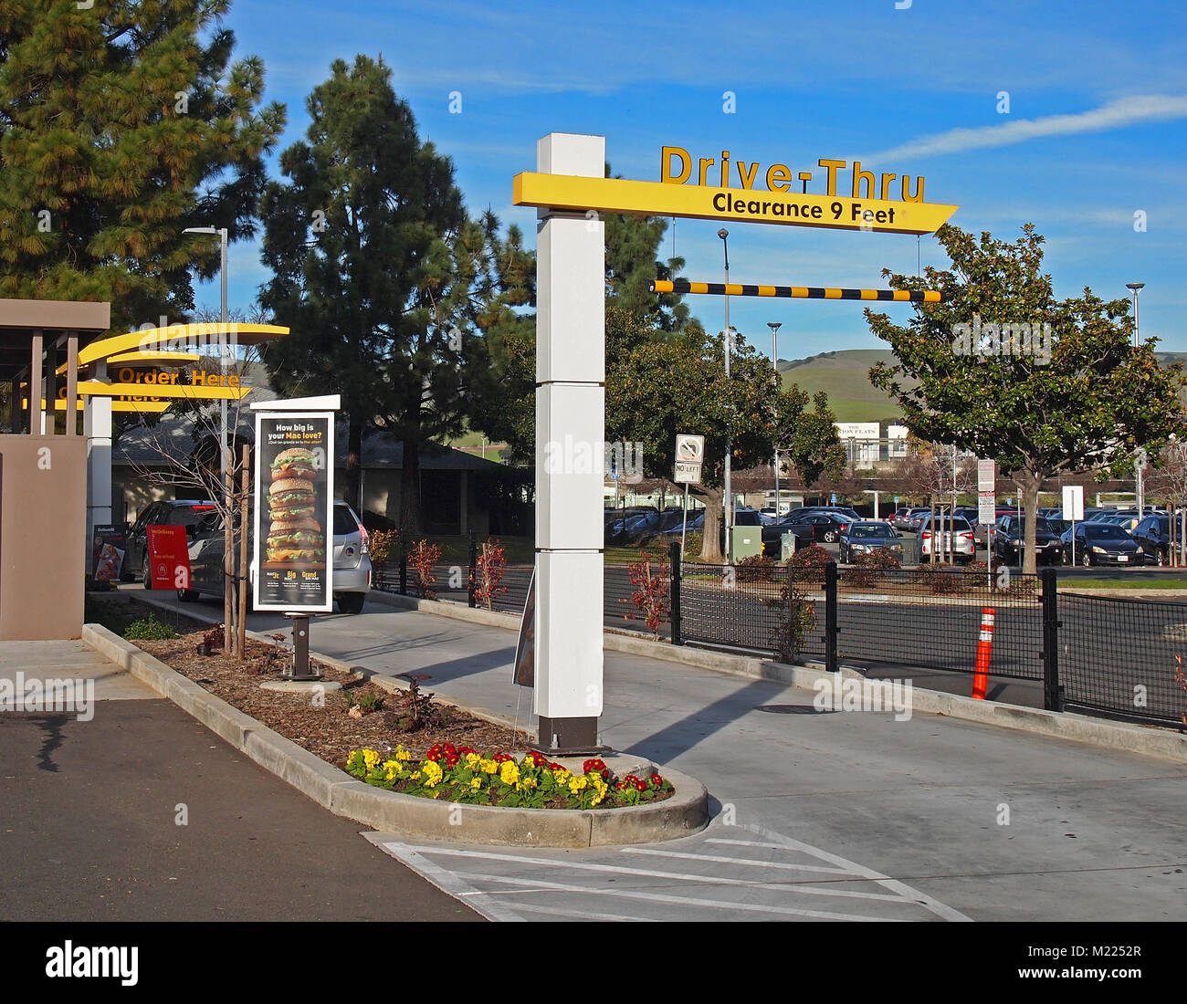 Restaurant de restauration rapide McDonald's Drive, Union City, Californie, États-Unis Banque D'Images