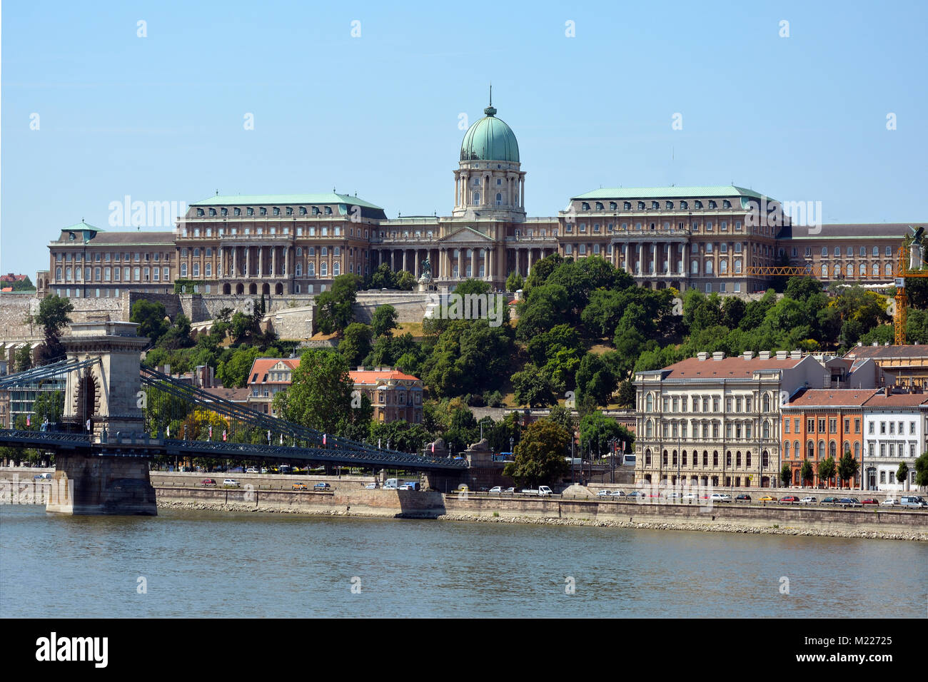 Palais Royal et bâtiments historiques dans la partie Buda de Budapest - Hongrie. Banque D'Images