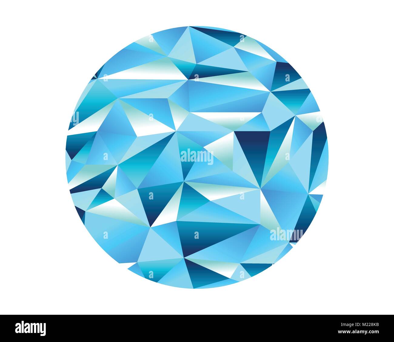 Cristal de glace diamant low poly forme d'Ellipse Vector Graphic Design d'arrière-plan Illustration de Vecteur