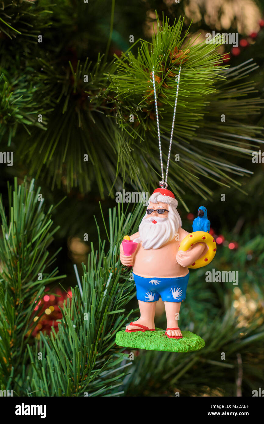Décoration de Noël australien suspendu à un arbre de Noël Banque D'Images