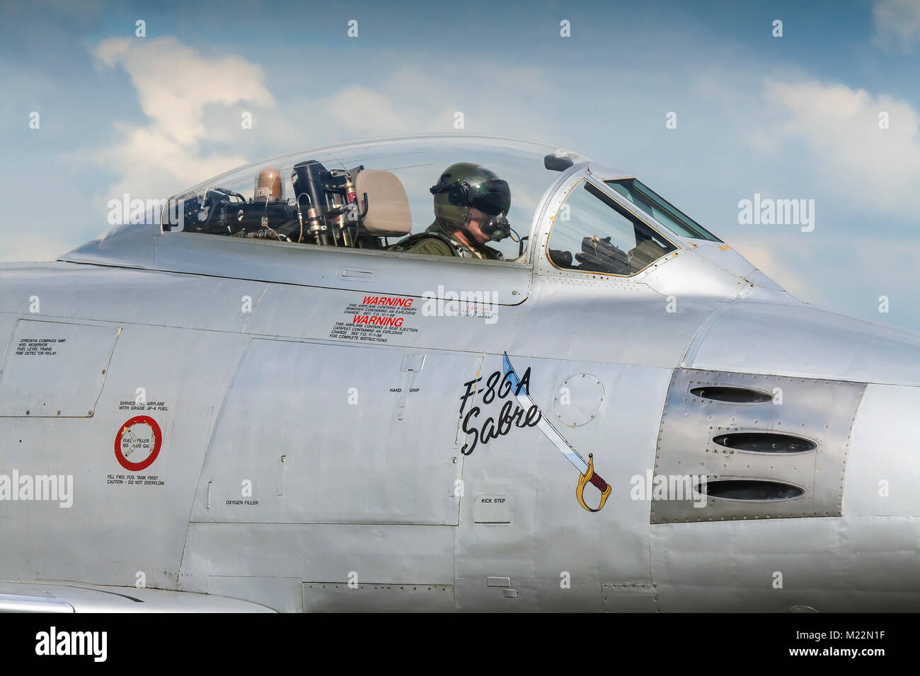 North American F-86A Saber 8178 Inscription / FU-178 taxiing Banque D'Images