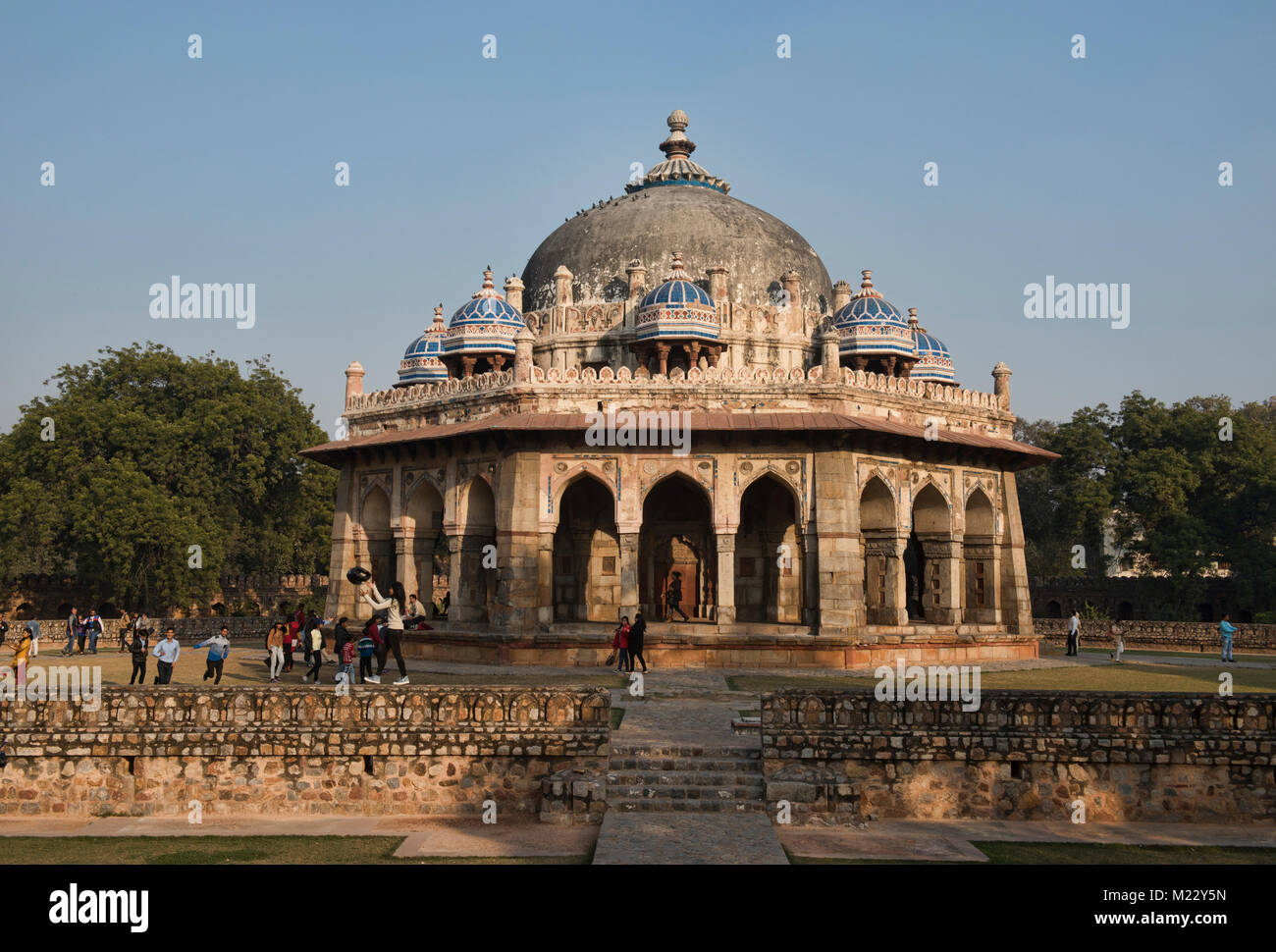 La tombe de Isa Khan à l'empereur de Mughal Humayum complexe du tombeau, Delhi, Inde Banque D'Images