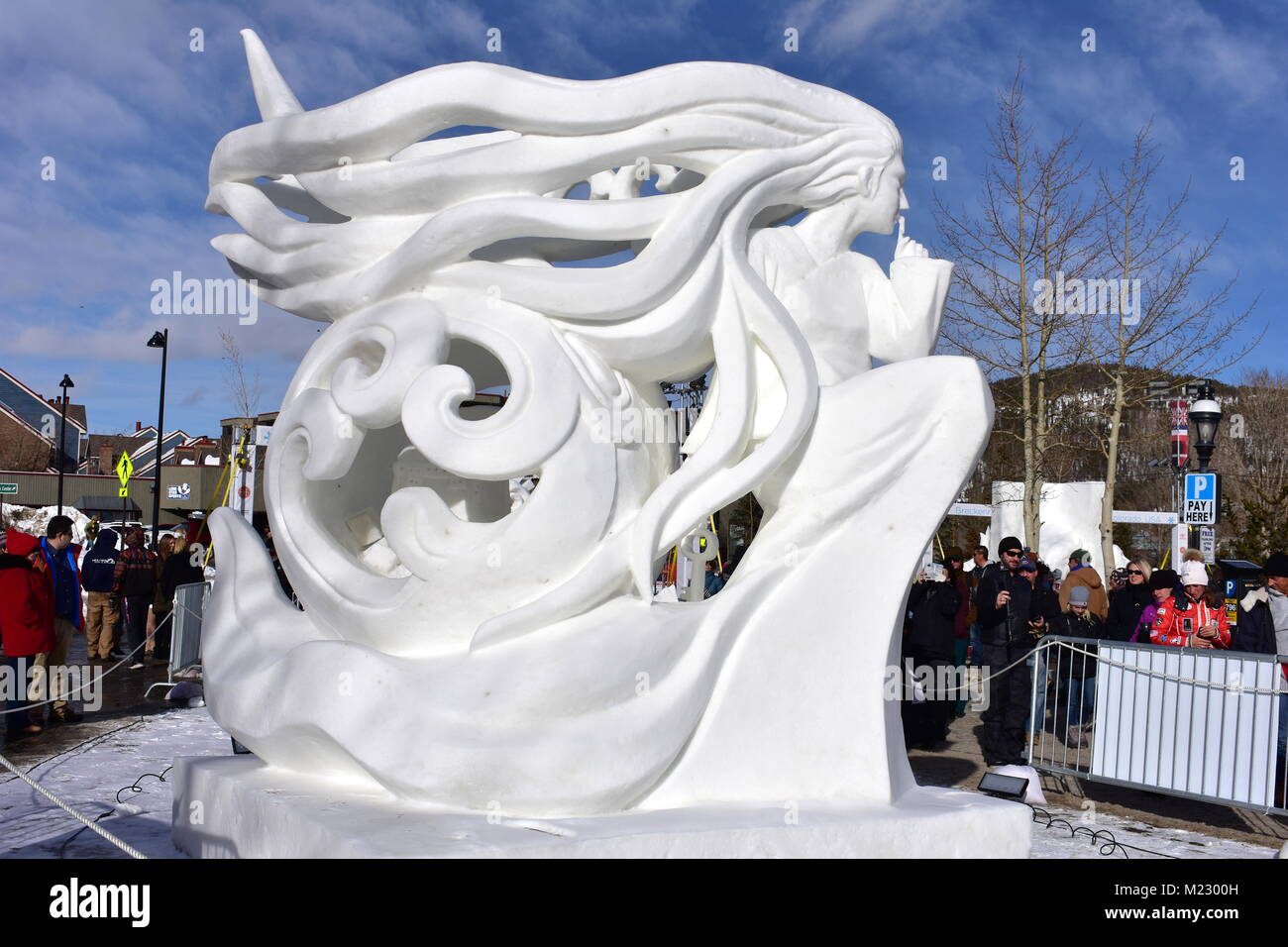 Breckenridge, Colorado, USA : Jan 28, 2018 : 'Secret' Snow Sculpture 2018 Banque D'Images