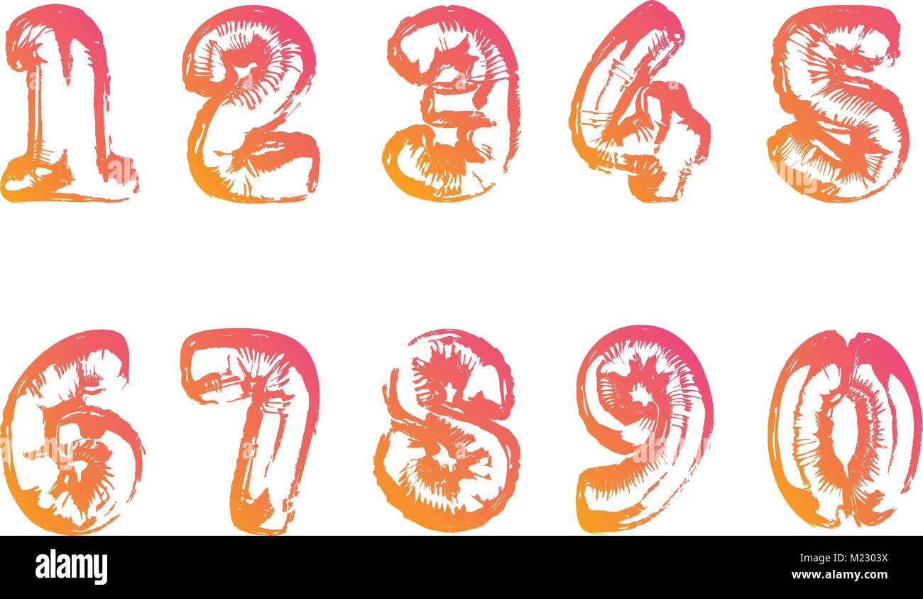 Le gradient isolées font collection numéro de ballon à air Illustration de Vecteur Le gradient isolées font collection numéro de ballon à air Illustration de Vecteur