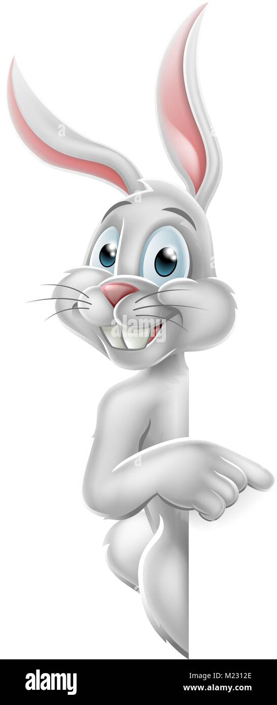 Cartoon Lapin Lapin de Pâques vers Illustration de Vecteur