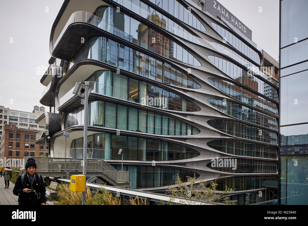 520 West 28th Street, New York, Chelsea. Par l'architecture de Zaha Hadid Banque D'Images