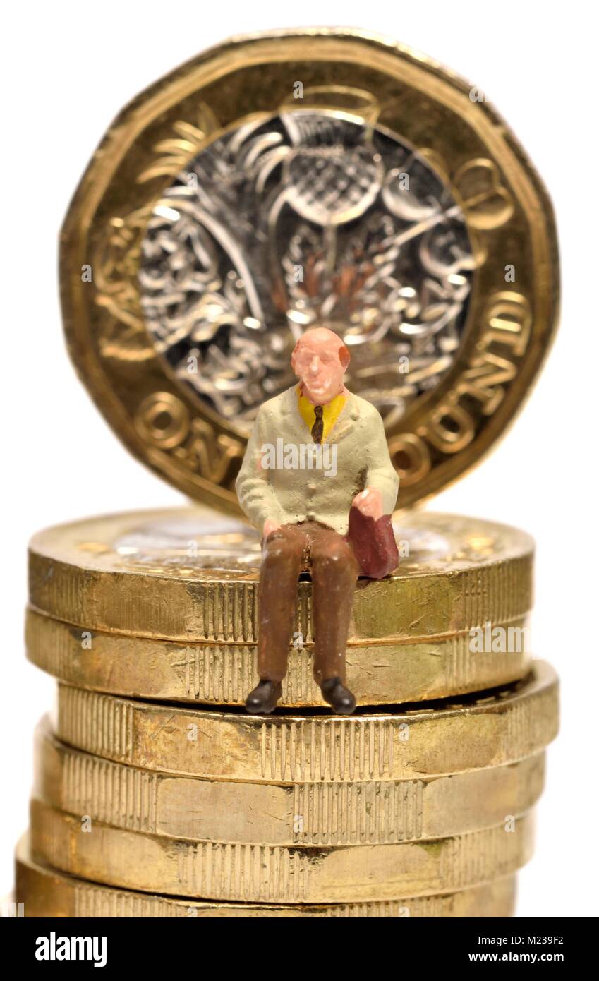Pensionné pension pension de l'Etat retraite concept Banque D'Images