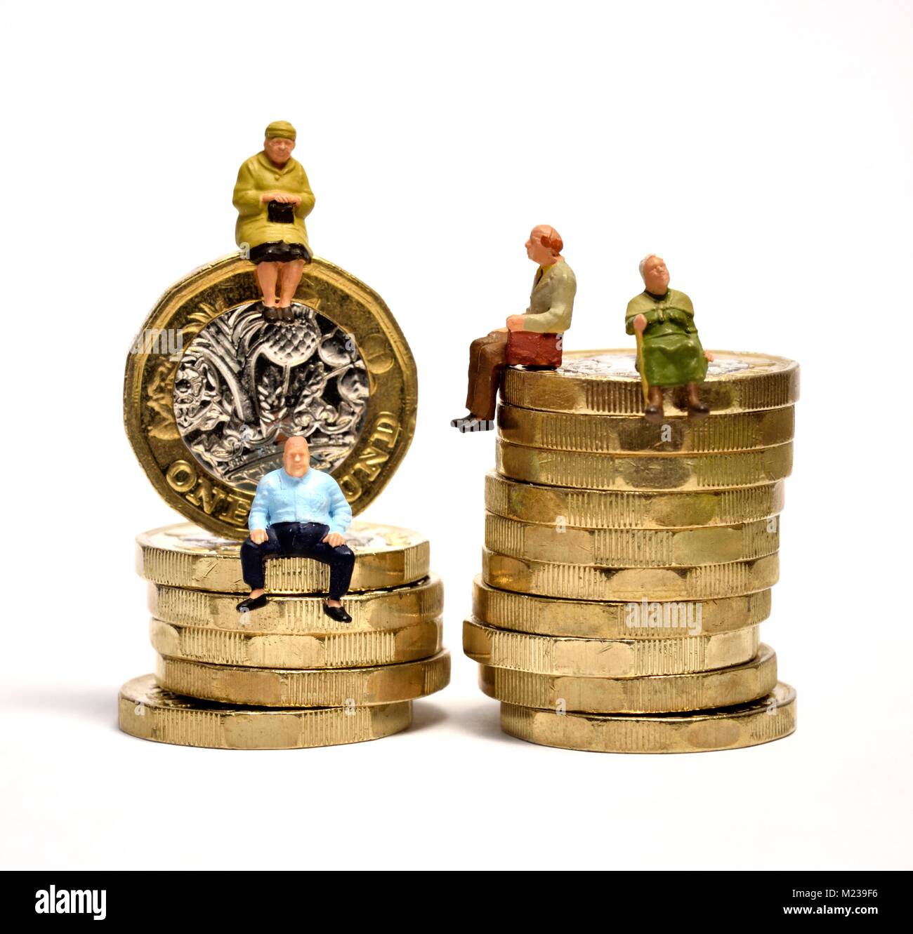 Le concept de revenu de retraite de retraite Banque D'Images