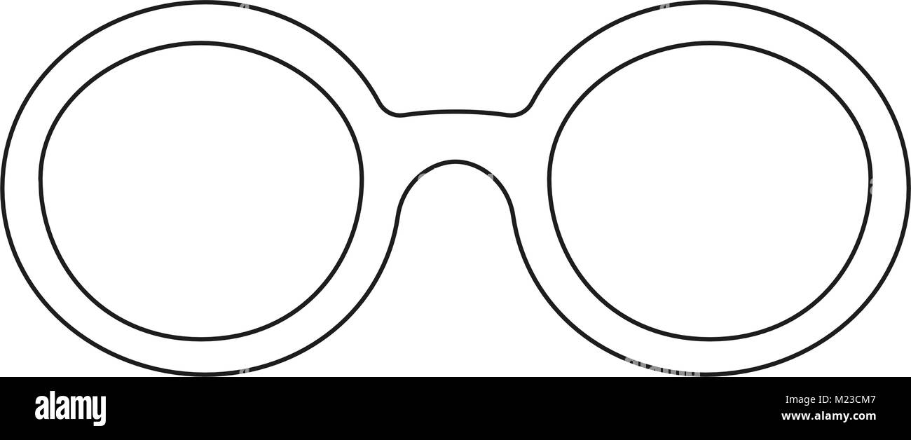 Ligne de l'icône affiche homme père papa jour lunettes rondes, les lunettes.  La page de coloriage pour adultes et enfants. Illustration vecteur de mode  de la carte cadeau c Image Vectorielle Stock -
