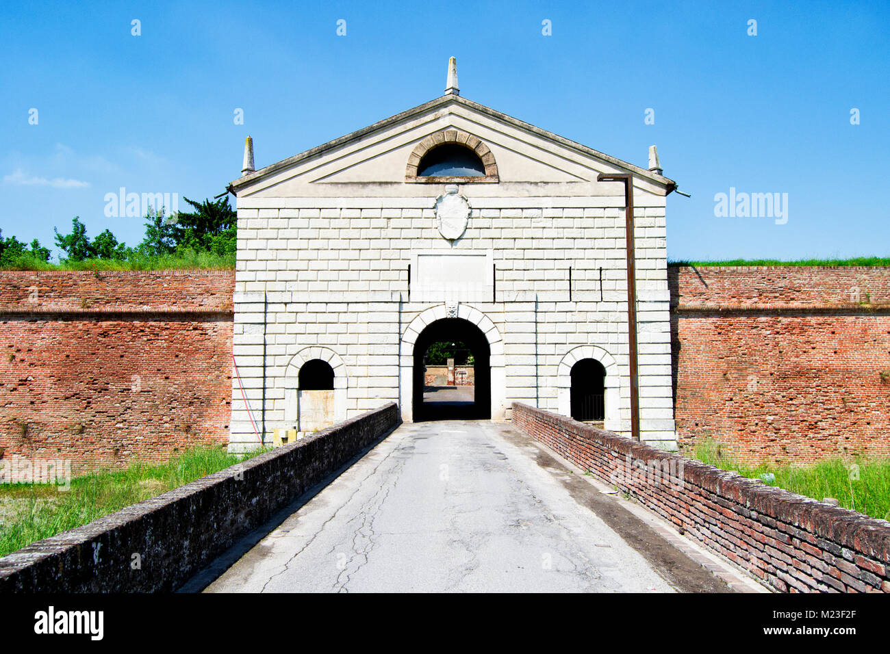 Ville historique de Sabbioneta - Italie - mur principal gate appelé Imperial gate Banque D'Images
