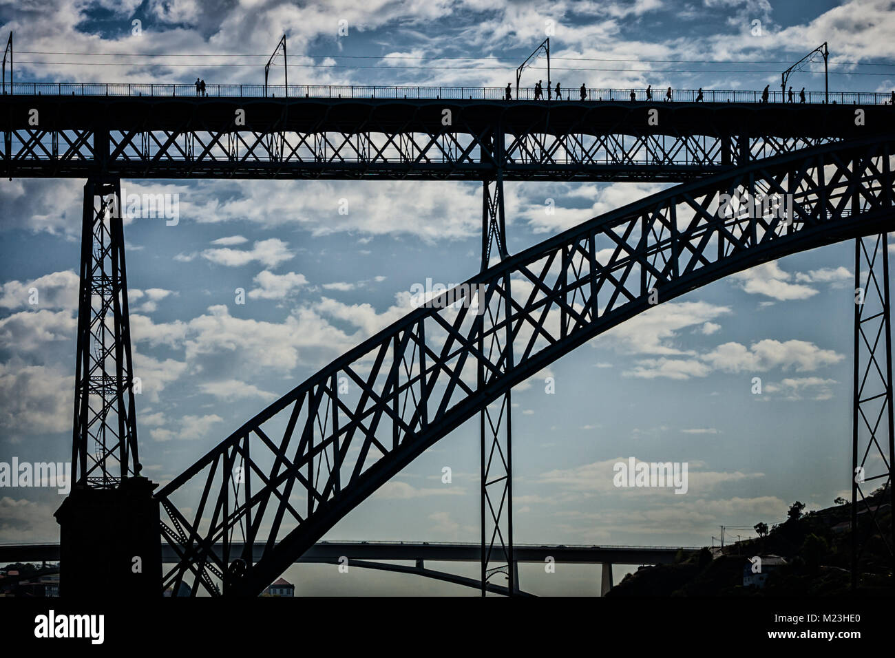 Dom Luiz bridge à Porto, Portugal Banque D'Images