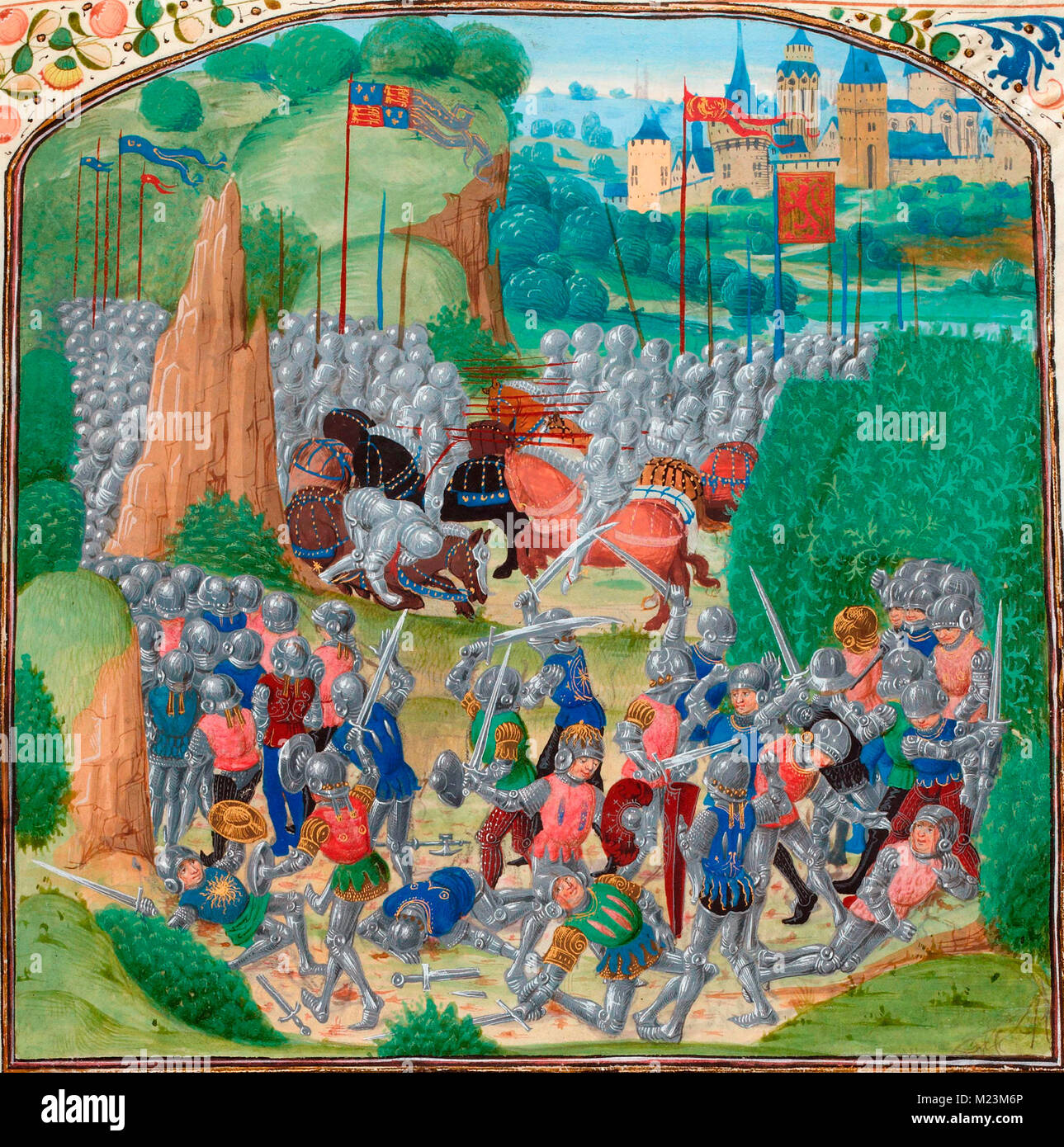 Bataille d'Otterburn - 1388 Banque D'Images