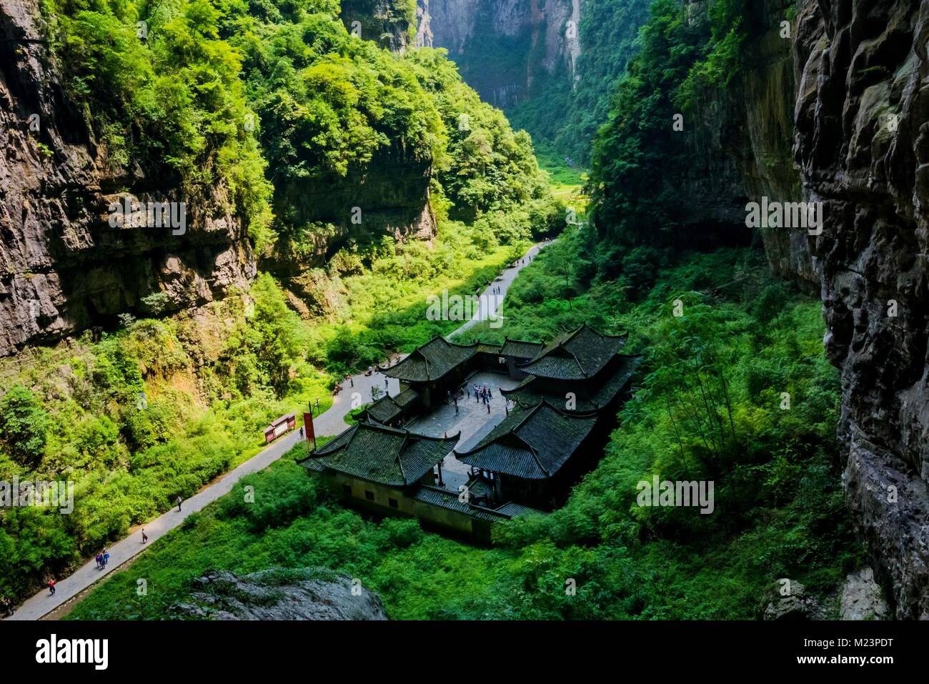 Le parc géologique du karst Wulong, Chongqing, Chine le plus célèbre lieu de vallée en Chine paysage du patrimoine mondial Banque D'Images