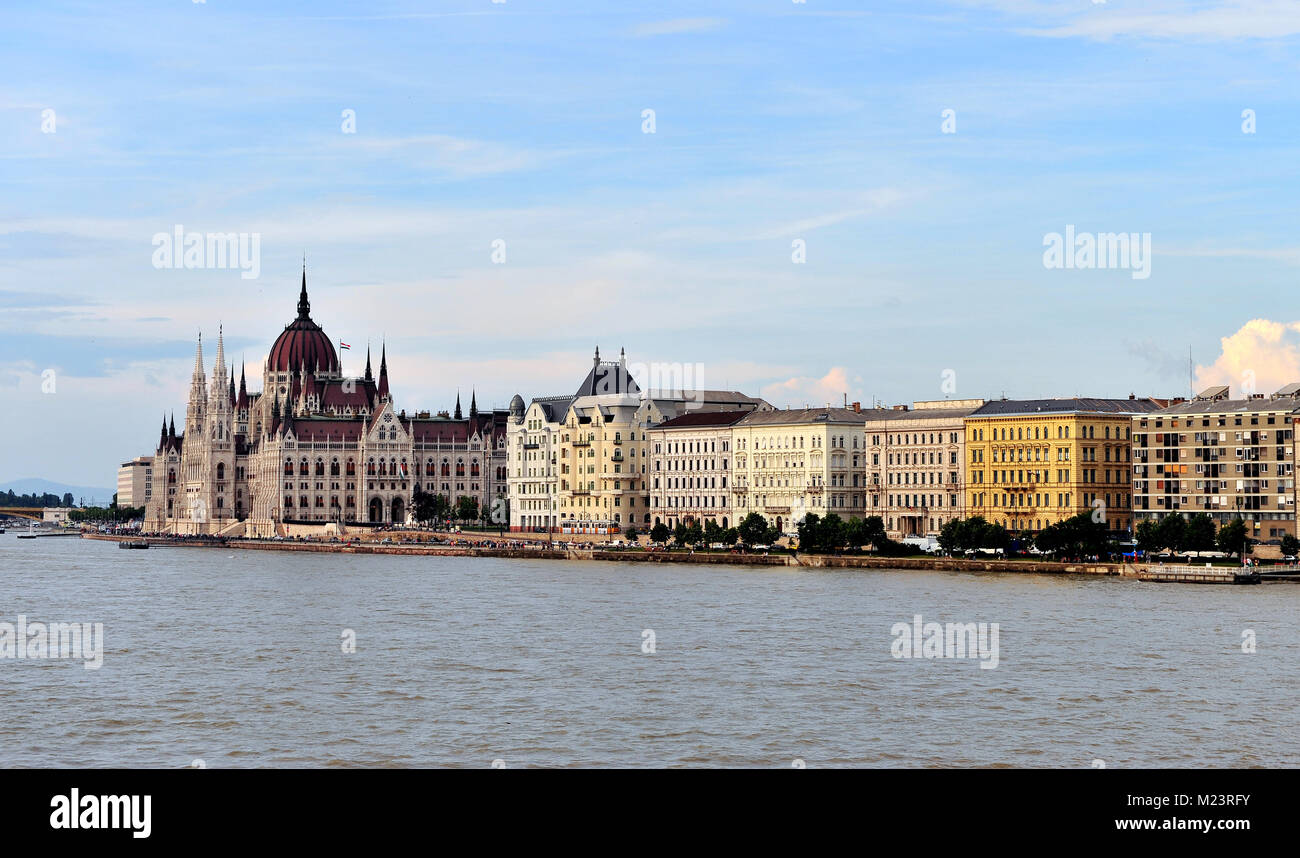 Panorama du centre-ville de Budapest, Hongrie Banque D'Images