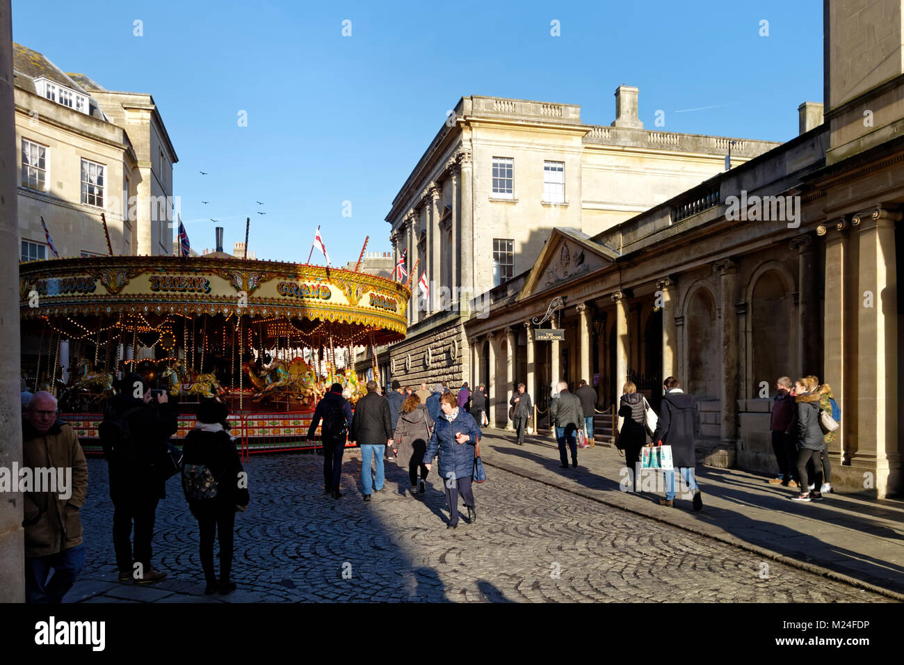 Stall Street, Bath, Somerset, Angleterre, Royaume-Uni, Noël 2017 Banque D'Images