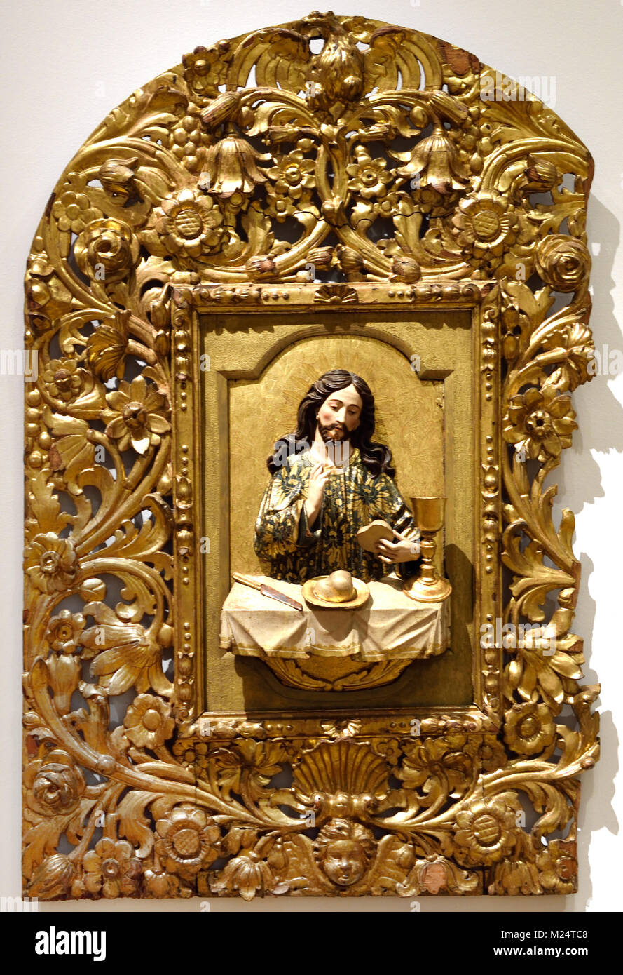 Bottega di Porto, Antonio Gomes et Filipe Silva , institution de l'Eucharistie, 1701-25 Atelier de Porto, Portugal, Portugais Banque D'Images