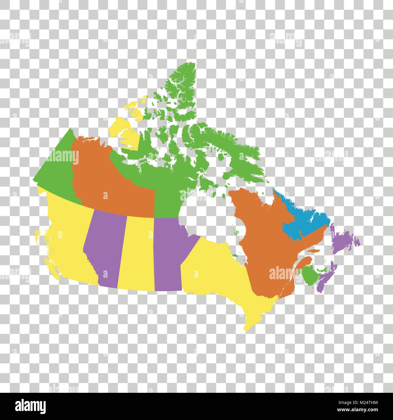 Politique du Canada carte vectorielle Illustration de Vecteur