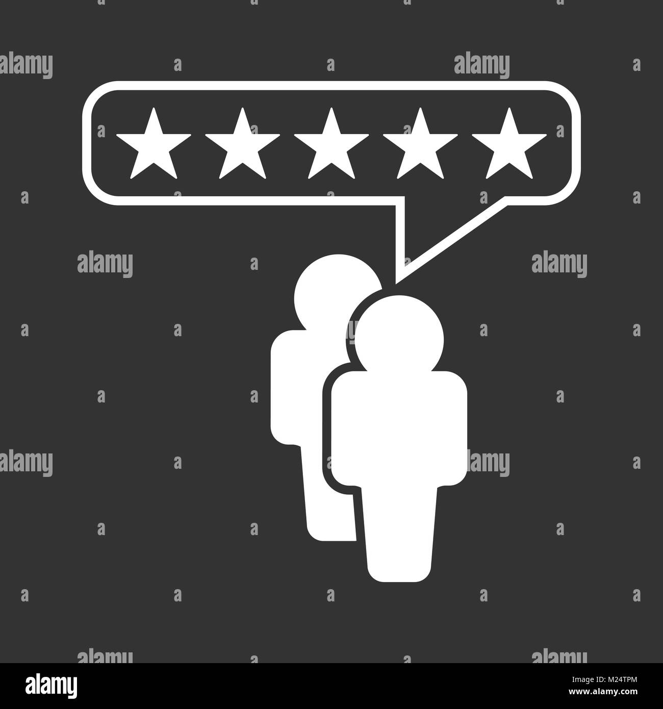 Les commentaires, notation, commentaires de l'utilisateur icône vecteur concept. Télévision illustration sur fond noir. Illustration de Vecteur
