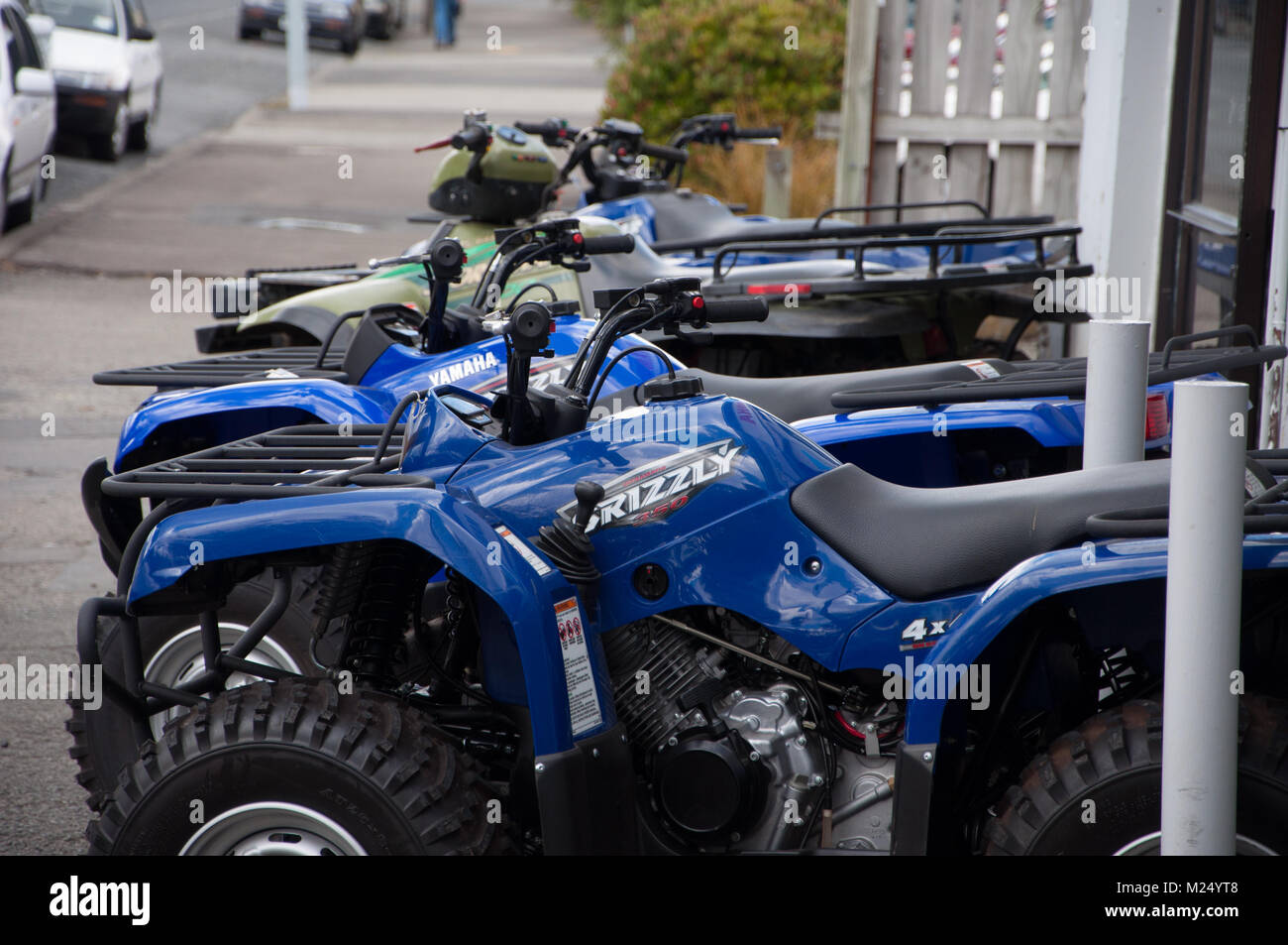 Quad dans une rangée Banque D'Images